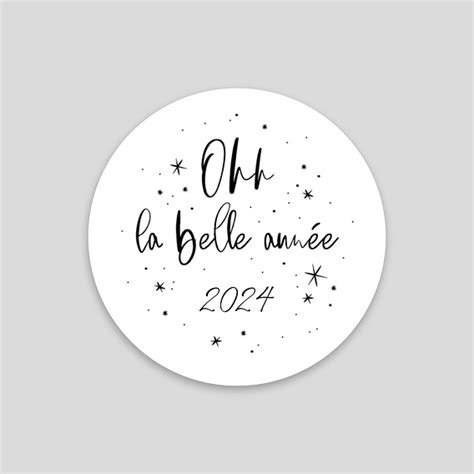 Stickers Voeux Personnalisable La Belle Année Popcarte