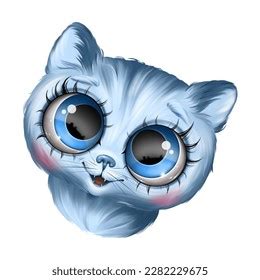 Sweet Ashy Cat Pleading Look Blush Stock Illustration 2282229675 ...