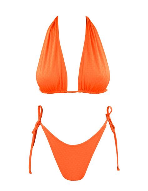 ORANGE BRICKS REVERSE TRIANGLE BIKINI Emma Swimwear