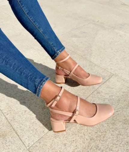 Tacon Mary Jane Nude 5 Cm Pinta La Moda