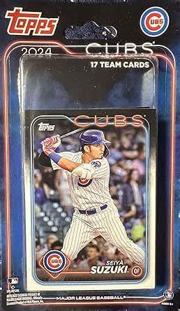 Amazon Chicago Cubs 2024 Topps Factory Sealed 17 Card Team Set