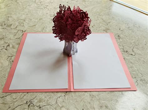 3D Pop Up Rose Bouquet Card Folksy