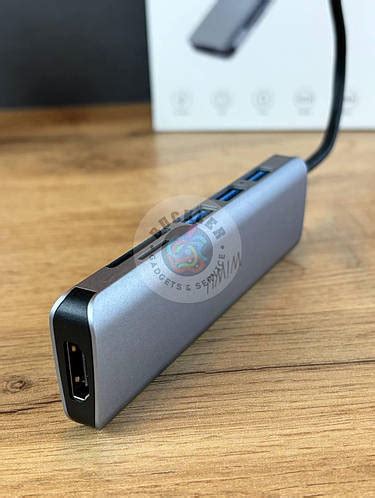 Переходник usb hub WiWU USB-C хаб 7-в-1,слот для карт памяти SD и Micro ...