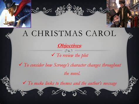 A Christmas Carol Visual Plot And Scrooges Character Development With Significant Quotations