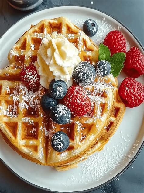 Ultimate Fluffy Belgian Style Classic Waffles For Delicious Mornings