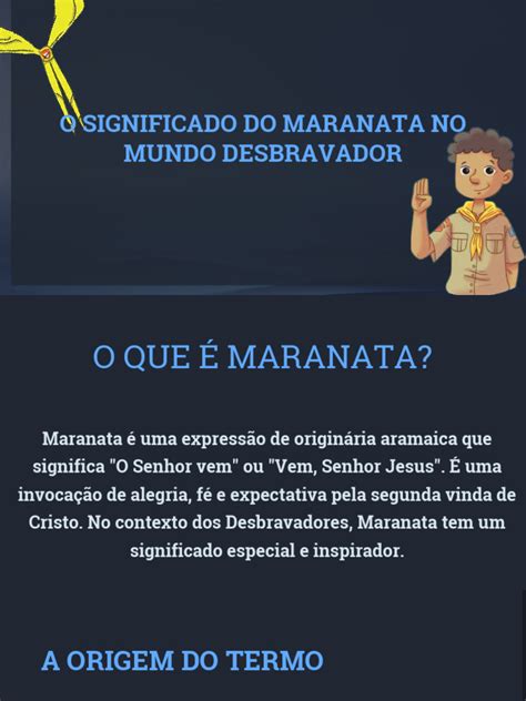 O Que Significa Maranata - Significado de Maranata para Desbravadores | PDF | Religião e ...