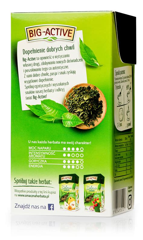 Big Active Zielona herbata Pure Green liściasta 100 g albo24 pl