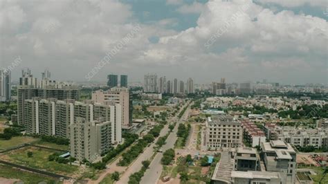 Aerial view of Gurgaon, Haryana, India - Stock Video Clip - K013/4153 ...