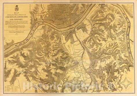historic  map military maps map showing  military defences