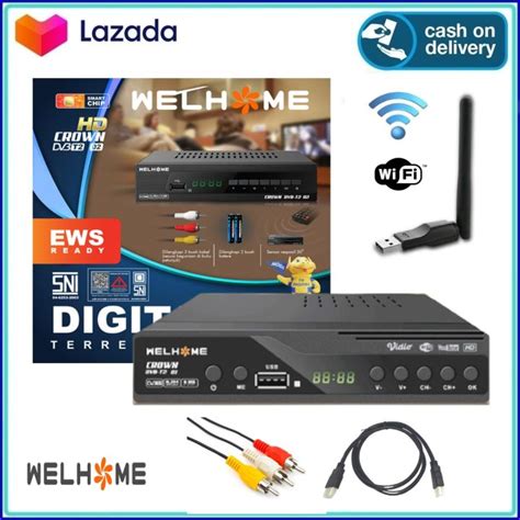 Set Top Box Welhome Dvb T Ews Receiver Siaran Tv Digital Terrestrial