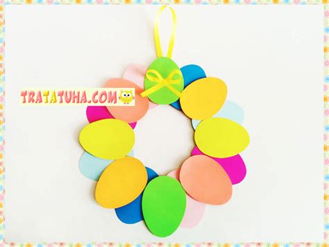 Paper Easter Egg Wreath