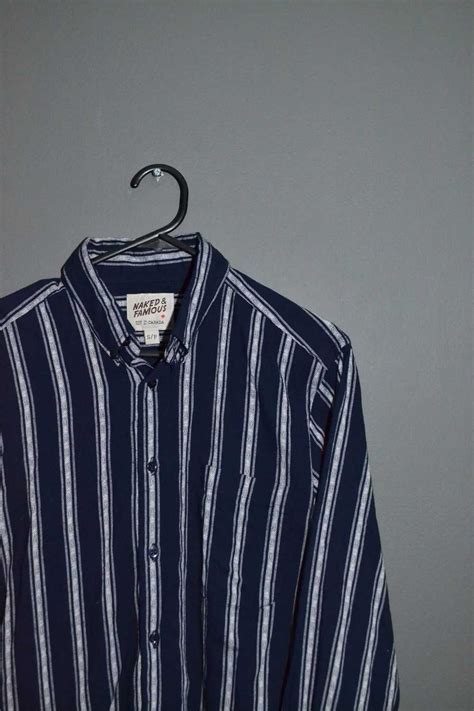 Naked Famous Naked Famous Vertical Dobby Shirt S Gem