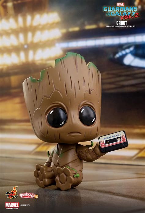 I am Groot Hot Toys COSB360 星際異攻隊2格魯特 Groot Cosbaby Bobble Head 3 Pack