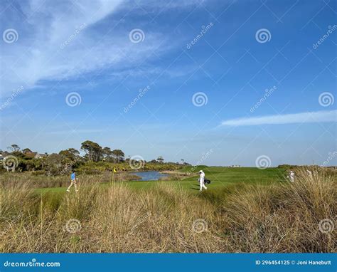 People Playing On The Ocean Course Golf Course On Kiawah Island In
