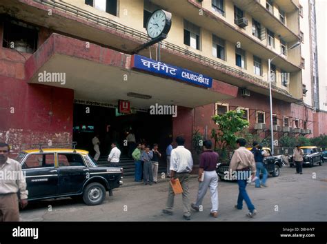 Mumbai India Churchgate station Stock Photo - Alamy