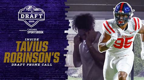 Tavius Robinson S Draft Day Call From Ravens Baltimore Ravens Youtube