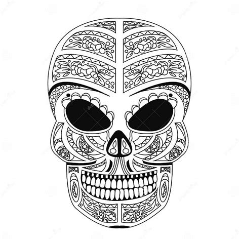 The Ornate Skull Style Zentangl Doodle Stock Vector Illustration Of