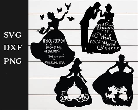 Cinderella Svg Silhouette Silhouette Svg Disney Princess Svg