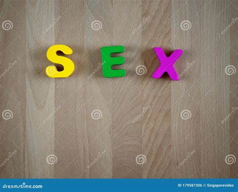 Colorful Alphabet Blocks Forming Word Sex Stock Photo Image Of Grain Toys