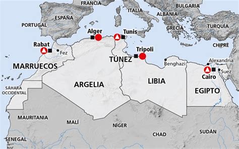 África del Norte Túnez Libia Marruecos Egipto Argelia