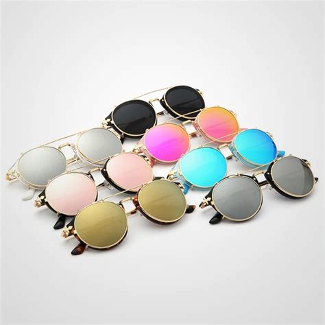 Trendy 2020 Steampunk Clip On Sunglasses Men And Women Round Baroque