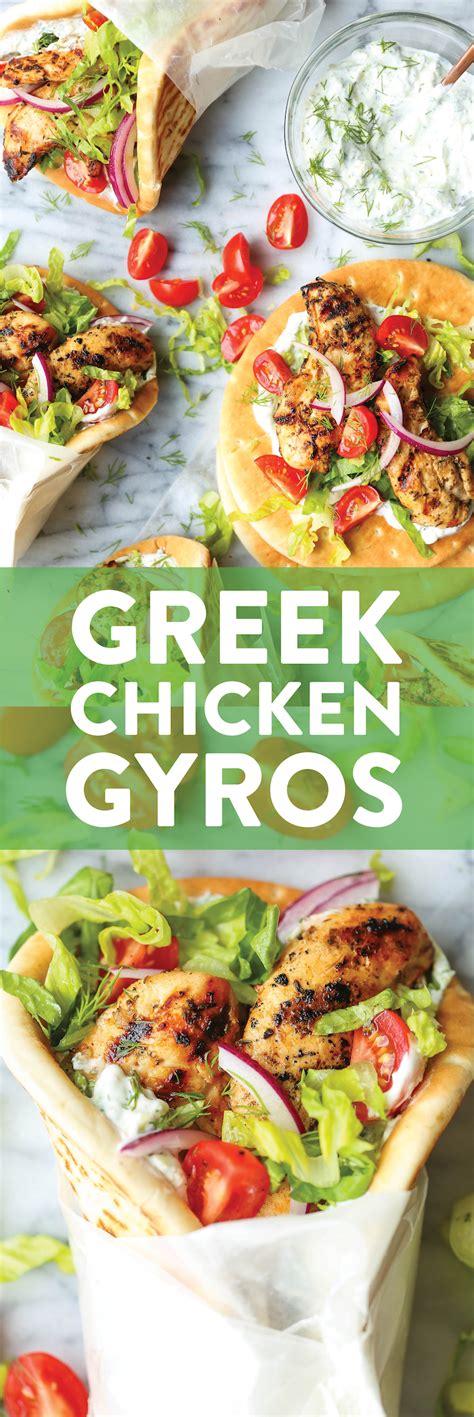 Greek Chicken Gyros - Damn Delicious