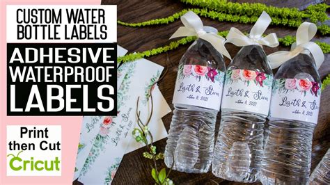 Diy Custom Water Bottle Labels With Cricut Print Then Cut 💛 Waterproof Water Bottle Stickers