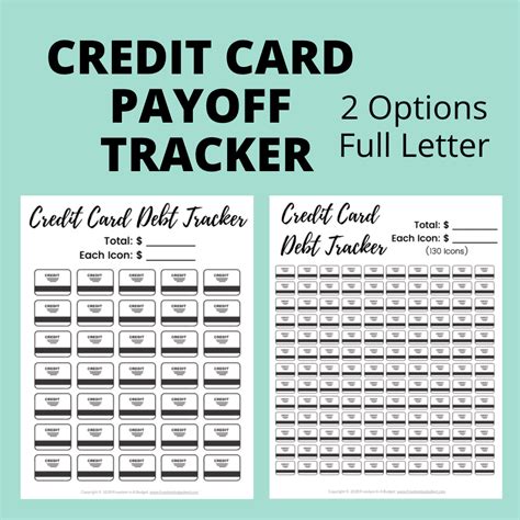 Credit Card Debt Payoff Tracker Printable – Freedom In A Budget