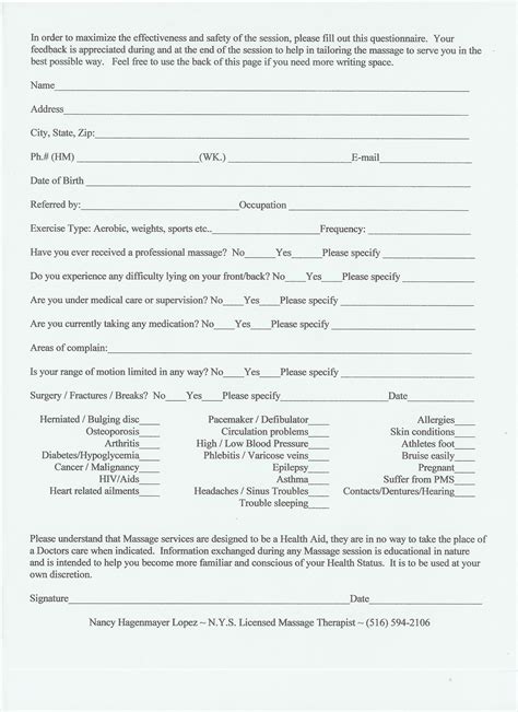 Customer Information Update Form Template