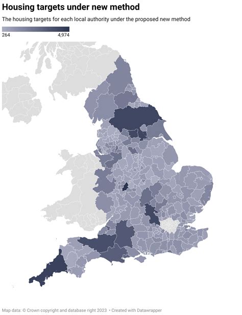 Mapped: Housing targets for each council under proposed method | Local
