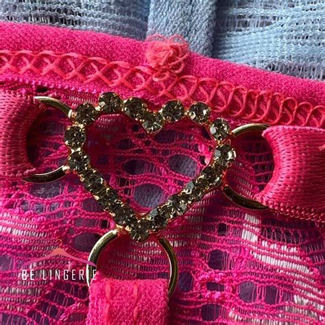 Kit Tangas Sexy Em Renda Fio Dental Pingente Cora O Strass Be Lingerie