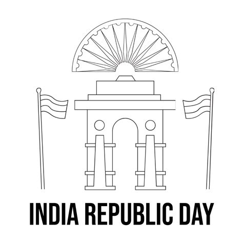 India Republic Day Drawing To Customize And Download