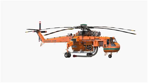 3D Sikorsky S-64 Skycrane Firefighting - TurboSquid 1485154