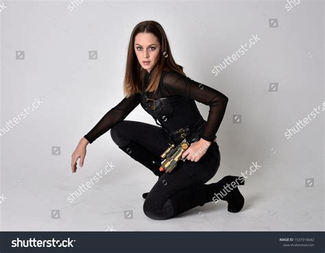 Full Length Portrait Pretty Brunette Woman Stock Photo 1537316642 Shutterstock