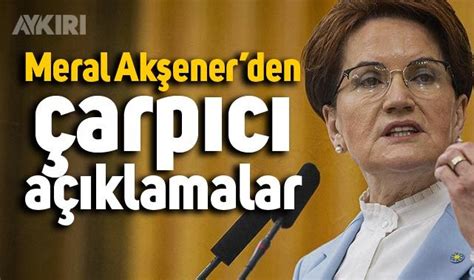 Y Parti Genel Ba Kan Meral Ak Ener Den Canl Yay Nda Arp C