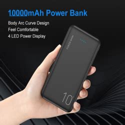 10000 mAh двухпортовый повербанк (2.1А на вход и выход) за $10.07