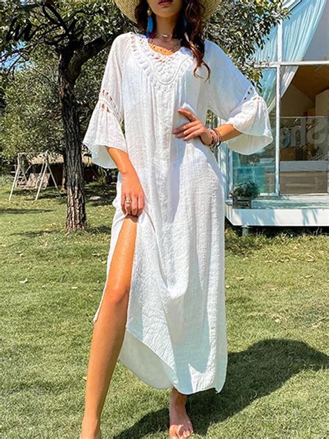 In X S Lido Branco Sexy Bikini Cobrir Ver O Praia Vestido T Nicas Para Mulher