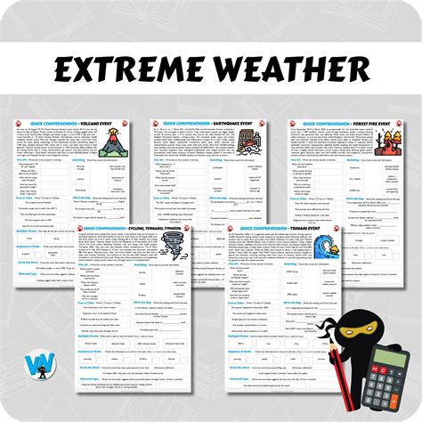 Quick Comprehension Topic Bundle – Y6 Extreme Weather Events