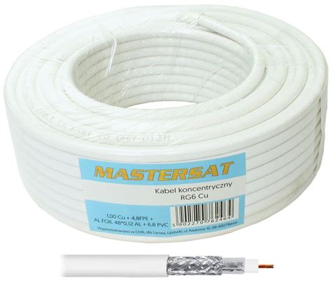 25m Miedziany kabel koncentryczny - antenowy 6,8 mm HD - Mastersat ...