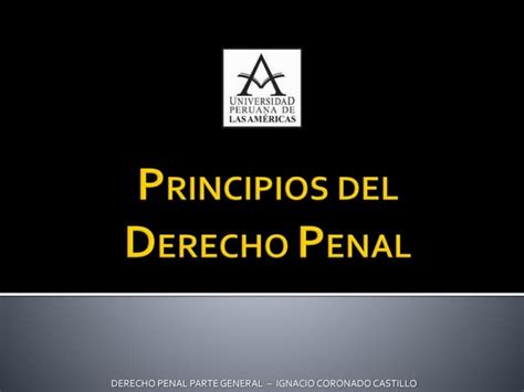 03 Los Principios Del Derecho Penal Pptx