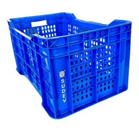 Rectangular Blue Plastic Crates For Industrial At Rs 220 Piece In Baddi