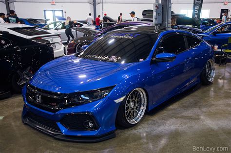 Slammed Blue Honda Civic Si Coupe - BenLevy.com