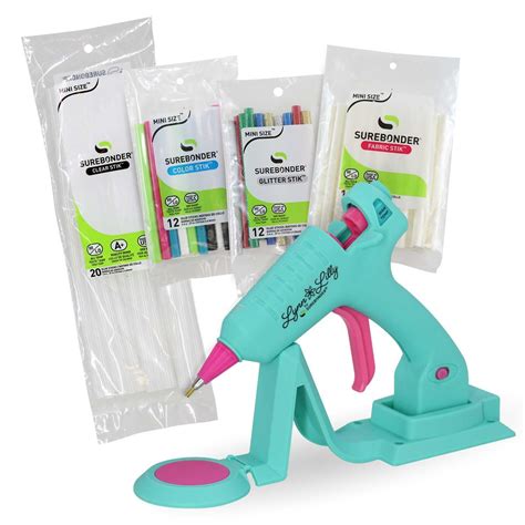 Amazon Surebonder Lynn Lilly Edition Cordless Corded Mini Fine Tip Hot Glue Gun With All