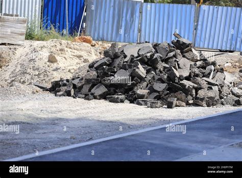 Pile Of Asphalt Road Surface Stock Photo Alamy