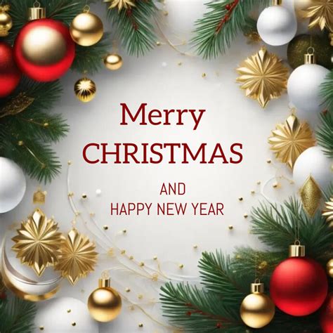 Merry Christmas And Happy New Year Editable T Template Postermywall