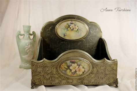 Купить Подставка-короб "Аромат ежевики" - серебряный, короб для ...