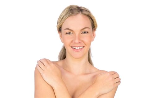 Premium Photo Smiling Pretty Nude Blonde Posing