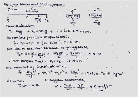 A Rod Of Negligible Mass Having Length L 2m Is Pivoted At Its Centre