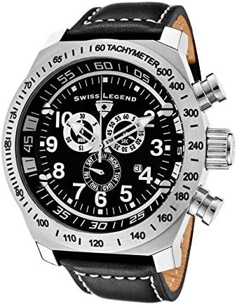 Amazon スイスレジェンド Swiss Legend 腕時計 22828 01 SL Pilot Chronograph Black