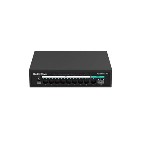RG-ES110GS-P-L, 10-port 10/100/1000Mbps Unmanaged PoE Switch - Ruijie ...